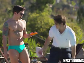 Hot jock Dakota Payne seducing a revolutionary pool guy